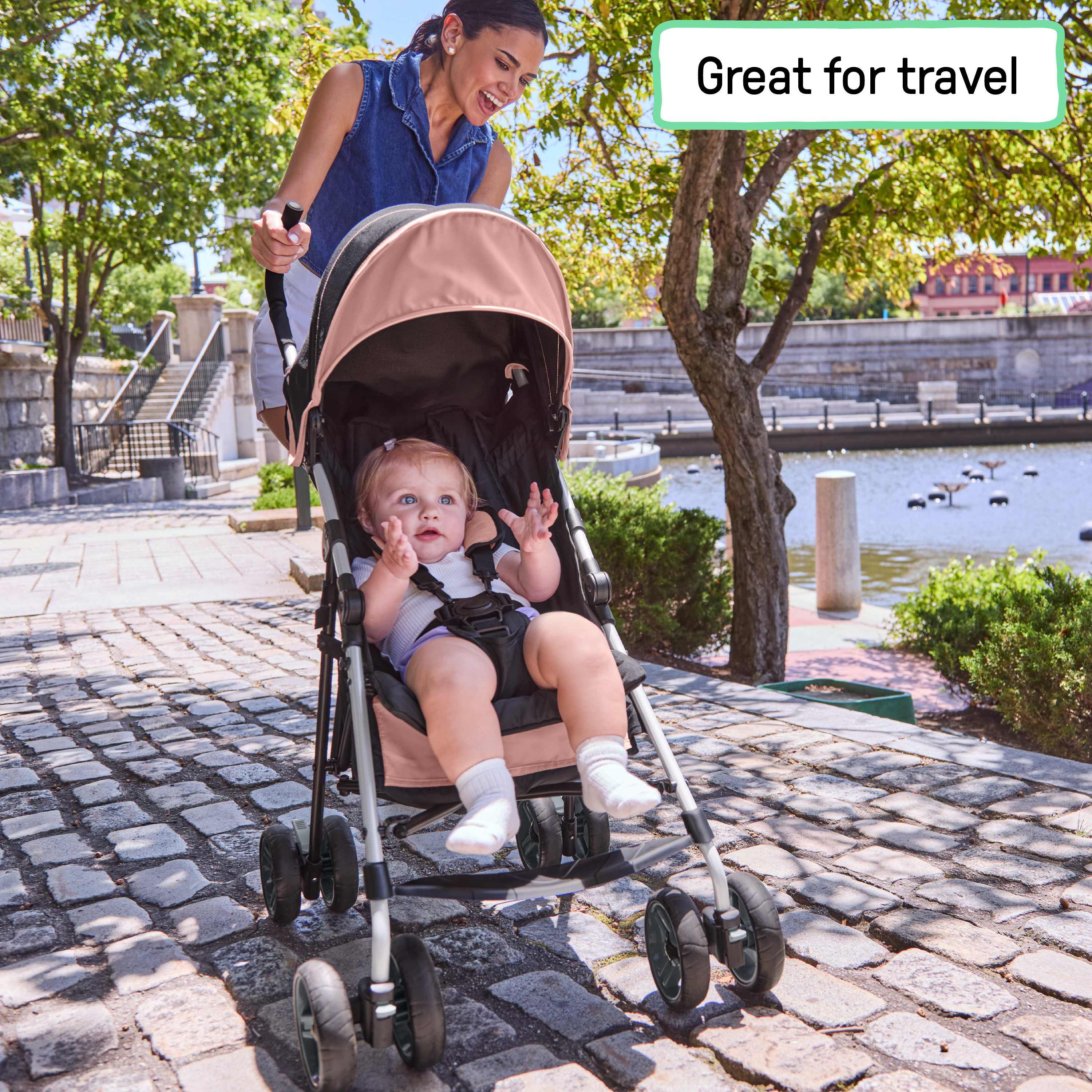 3D Mini Convenience Stroller, Dusty Rose
