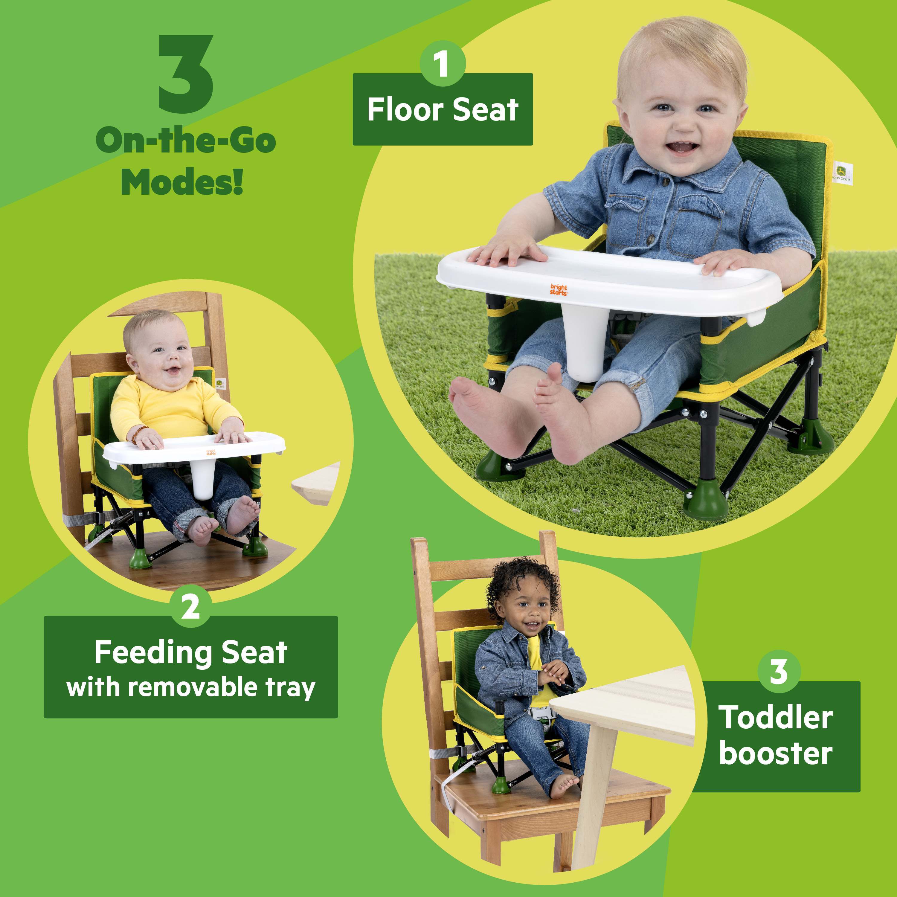 John Deere Pop N Sit Portable Booster Seat