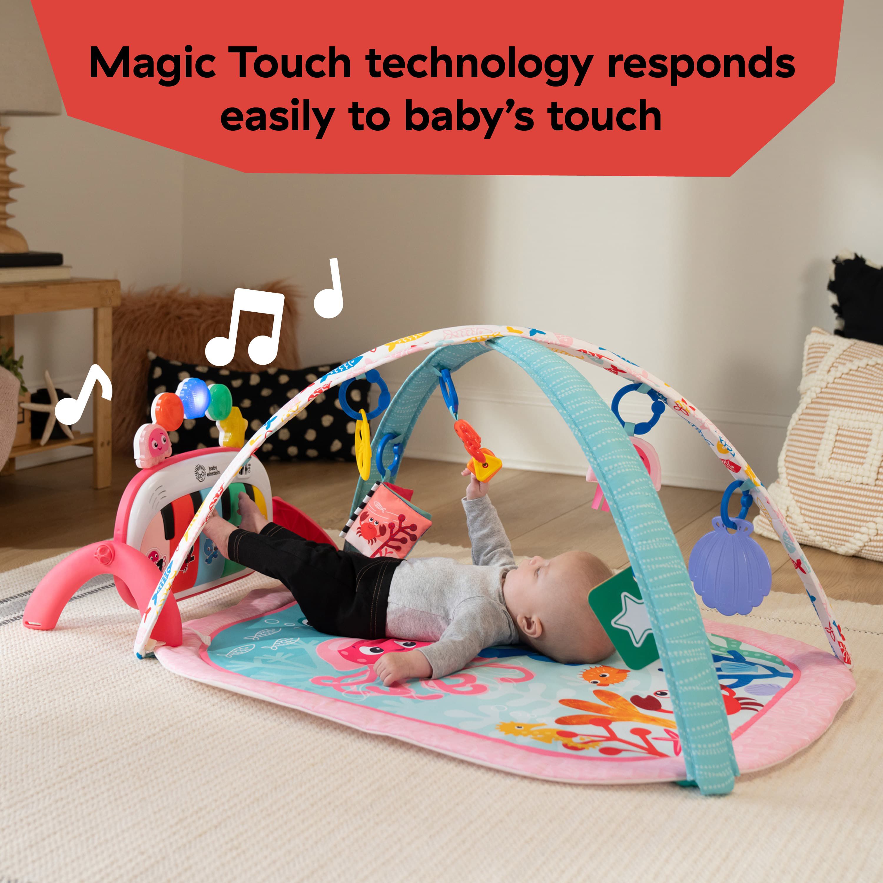Ocean Explorers 4-in-1 Kickin’ Tunes Jellyfish Jamboree Music & Language Discovery Gym, Pink