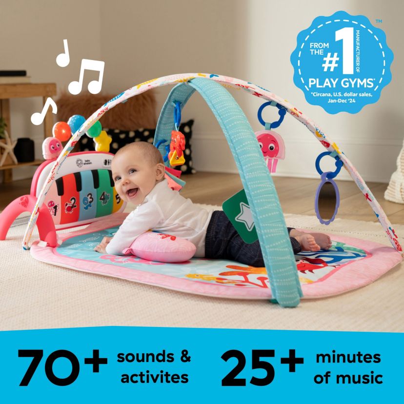 Ocean Explorers 4-in-1 Kickin’ Tunes Jellyfish Jamboree Music & Language Discovery Gym, Pink
