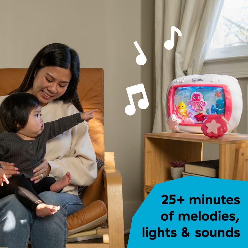Sea Dreams Soother Musical Crib Toy and Sound Machine, Pink