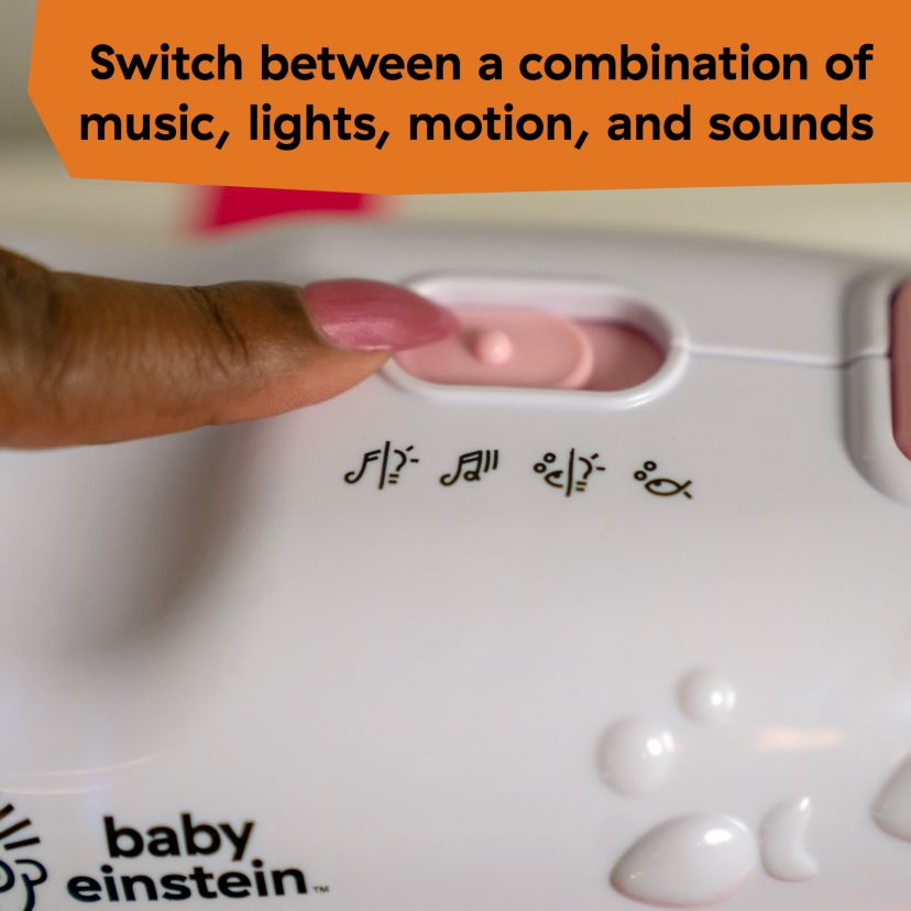 Sea Dreams Soother Musical Crib Toy and Sound Machine, Pink