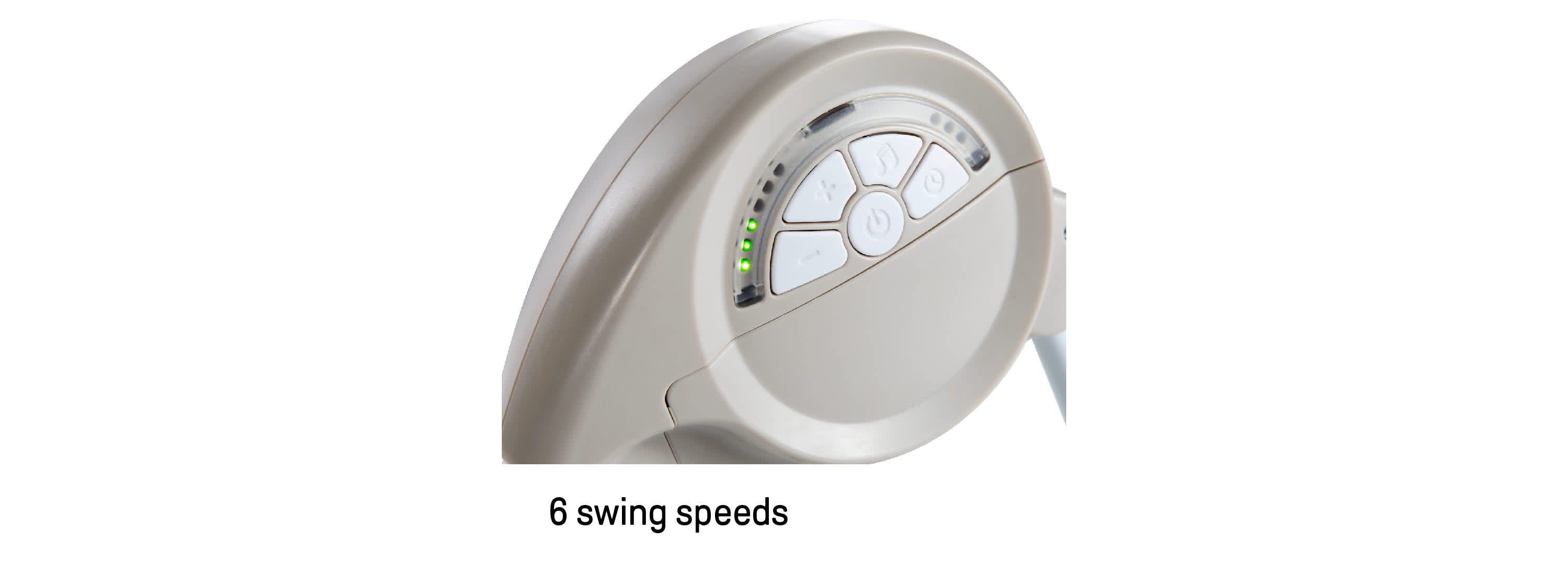 Soothe n Delight Portable Baby Swing with Music, Cozy Kingdom