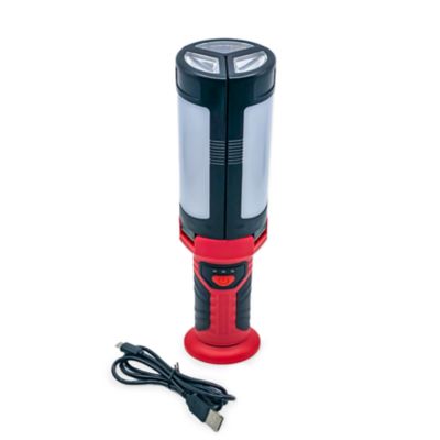 Flipo 3-Panel 800 Lumen Rechargeable COB LED Work Light, Red