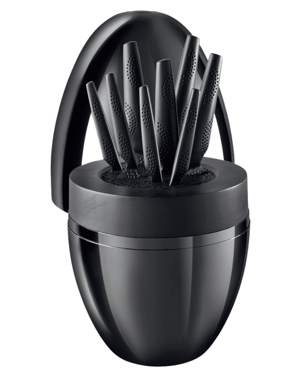 iD3® BLACK SAMURAI THE EGG 9 Piece Knife Block