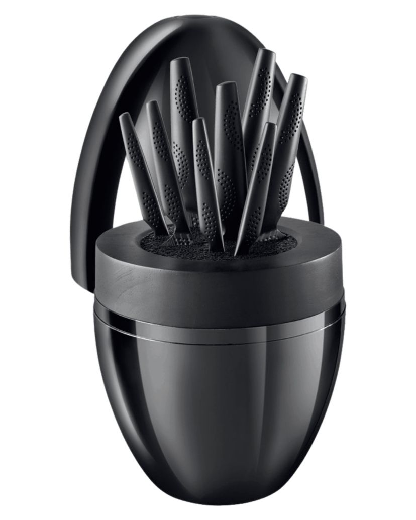 iD3® BLACK SAMURAI THE EGG 9 Piece Knife Block