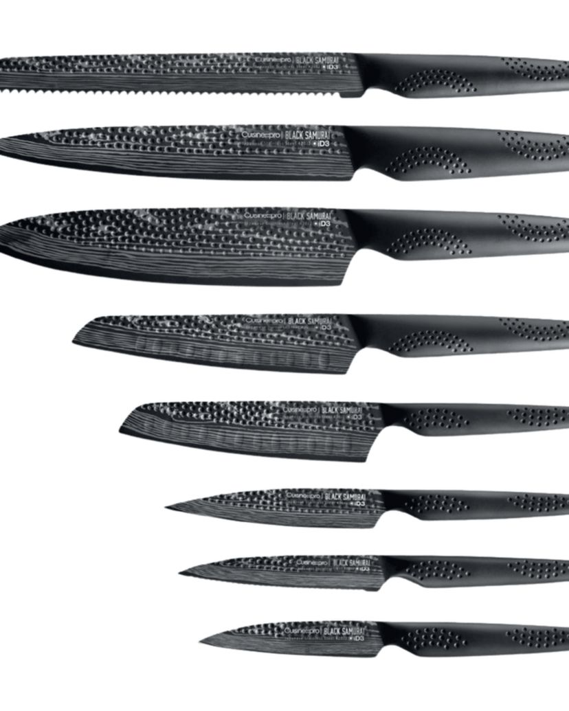 iD3® BLACK SAMURAI THE EGG 9 Piece Knife Block