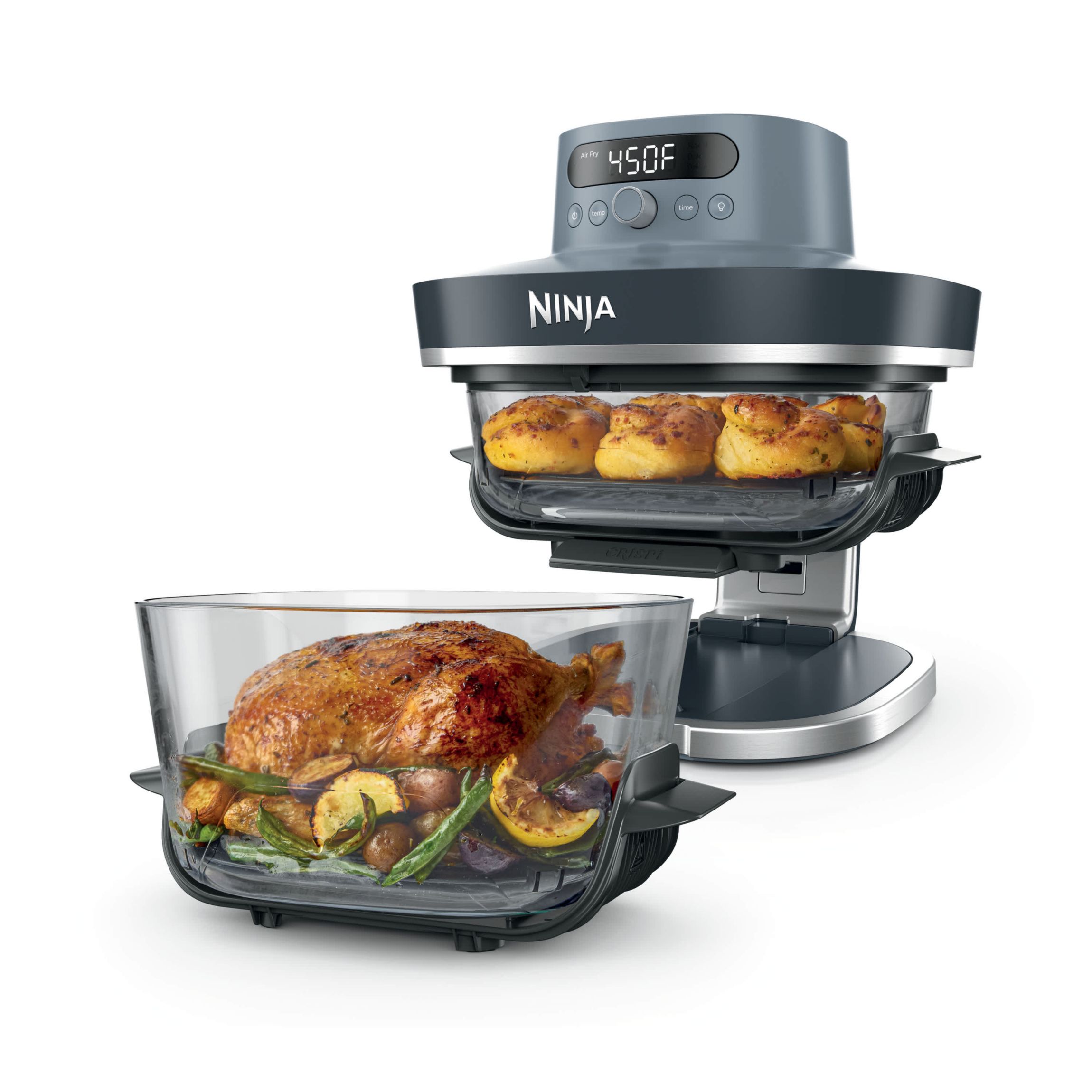 Ninja Crispi Pro 6-in-1 Countertop Glass Air Fryer, Cyberspace