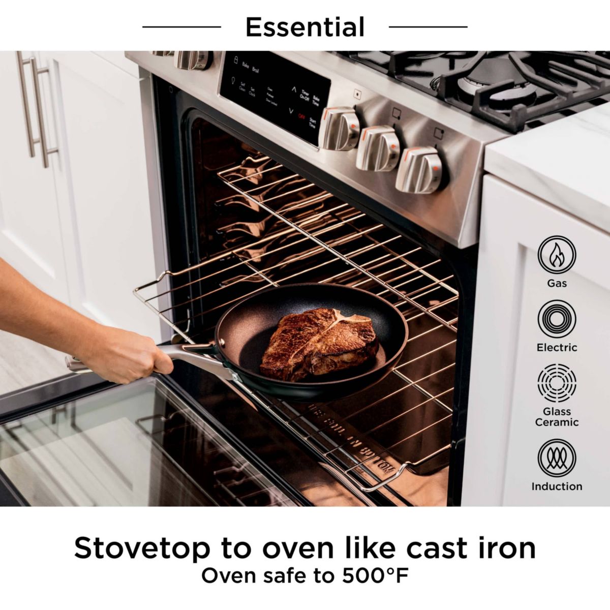 Foodi NeverStick 10-Piece Cookware Set, Black