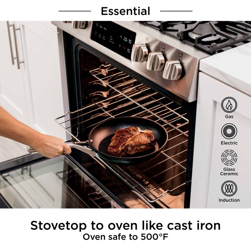 Foodi NeverStick 10-Piece Cookware Set, Black