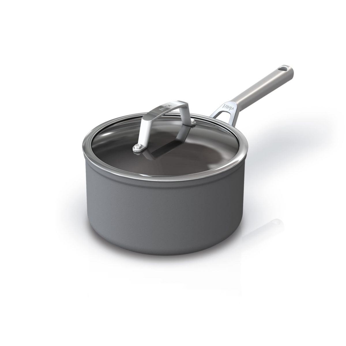 Foodi NeverStick Premium 3.5-Quart Saucepan with Glass Lid