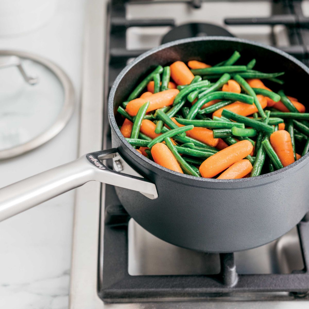 Foodi NeverStick Premium 3.5-Quart Saucepan with Glass Lid