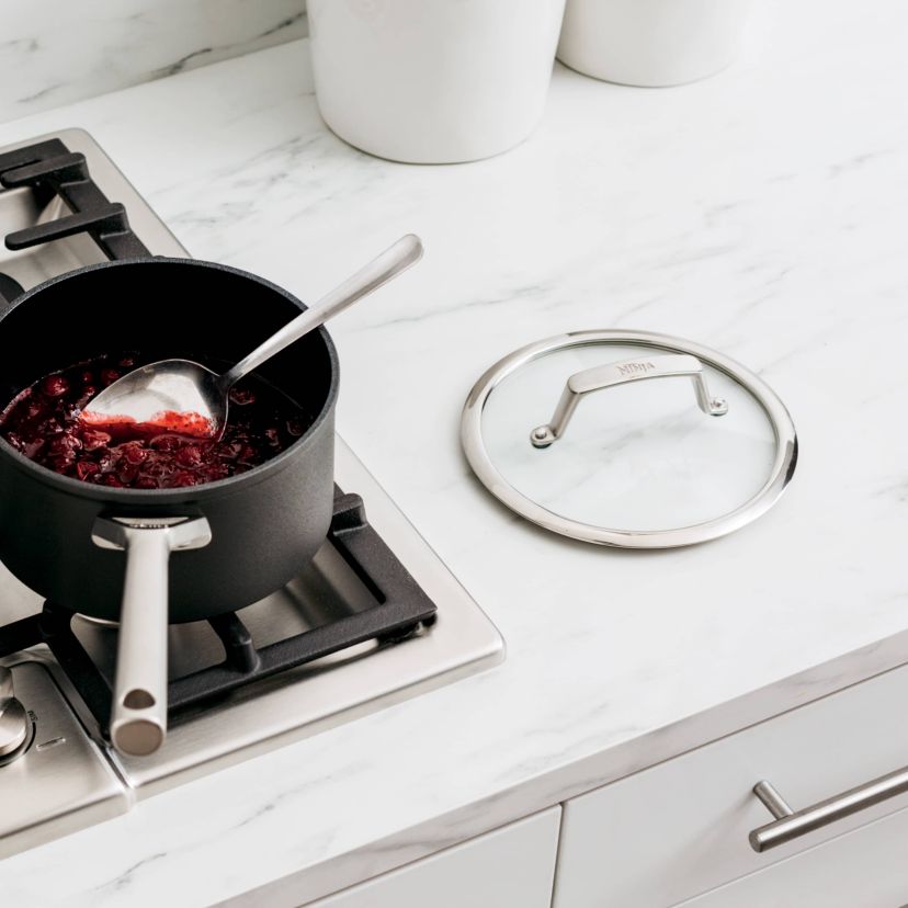 Foodi NeverStick Premium 3.5-Quart Saucepan with Glass Lid
