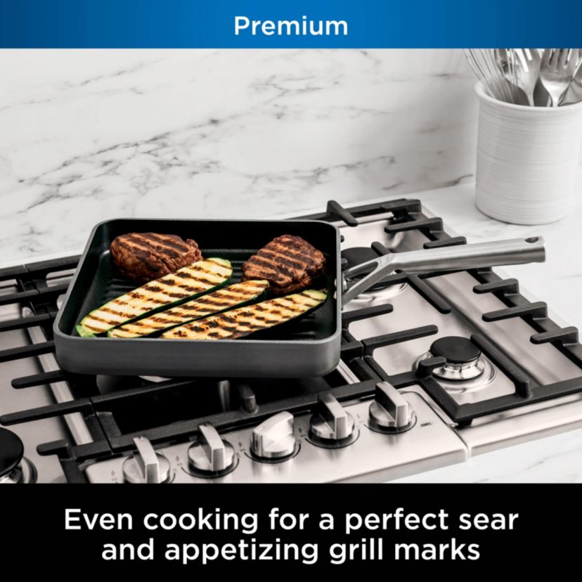 NeverStick Premium 11-Inch Square Grill Pan