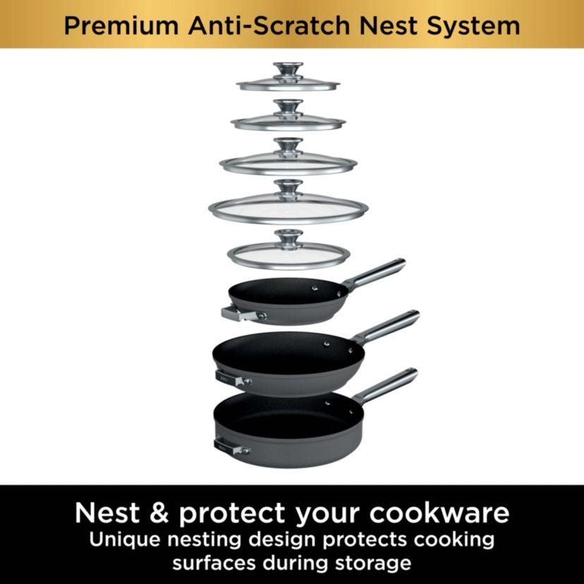 Neverstick Premium Nest System 8-Quart Stock Pot with Glass Lid