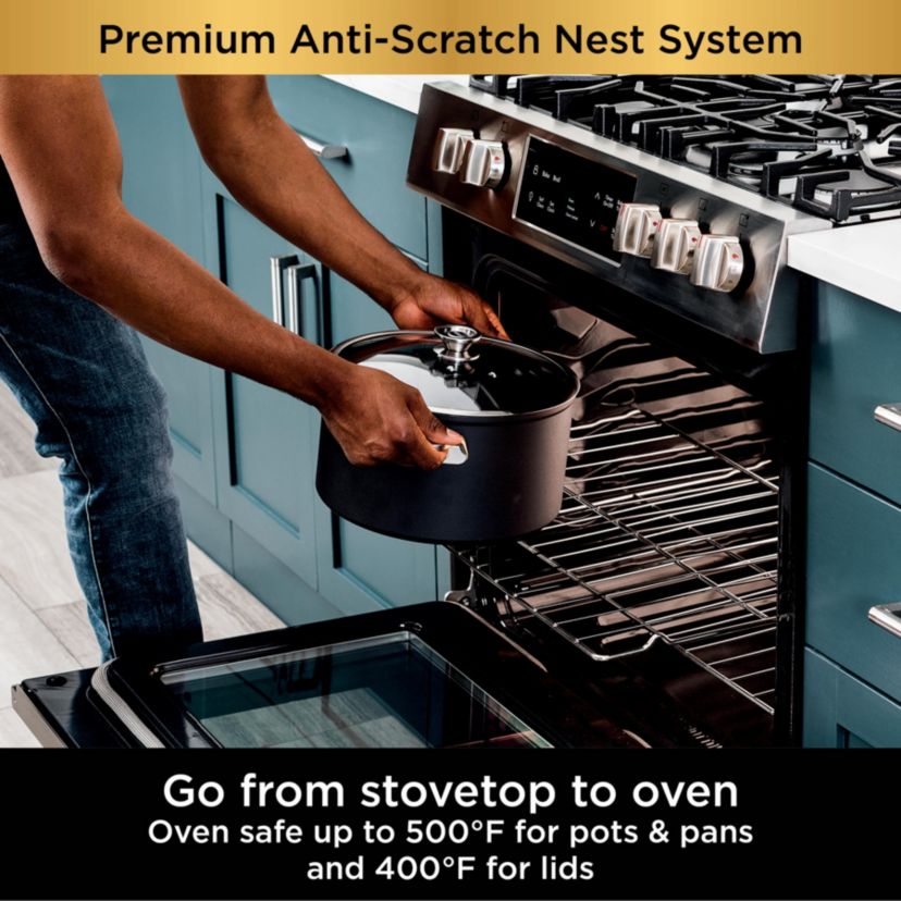 Neverstick Premium Nest System 8-Quart Stock Pot with Glass Lid