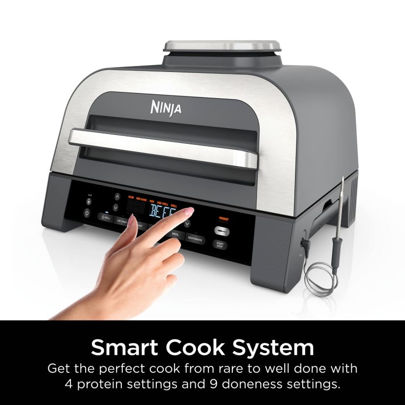 Foodi Smart XL 6-in-1 Indoor Grill & Air Fryer with Built in Thermometer