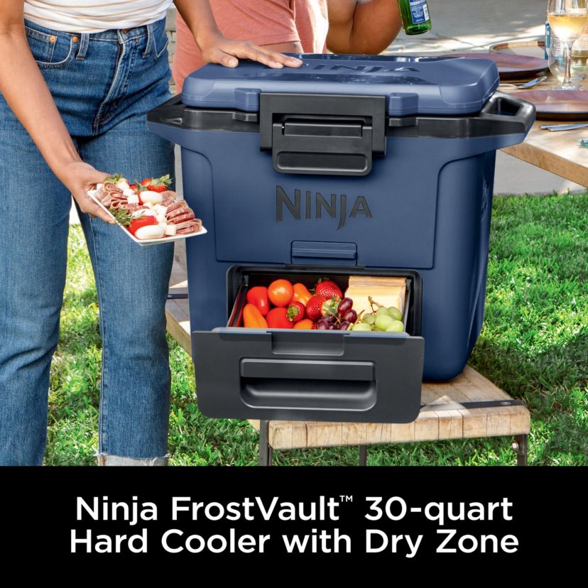 FrostVault 30qt Hard Cooler with Dry Zone, Lakeshore Blue