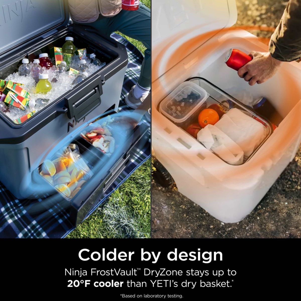 FrostVault 30qt Hard Cooler with Dry Zone, Lakeshore Blue