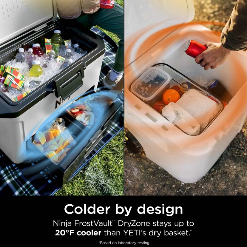 Frost Vault 30qt Hard Cooler with Dry Zone, Cloud White