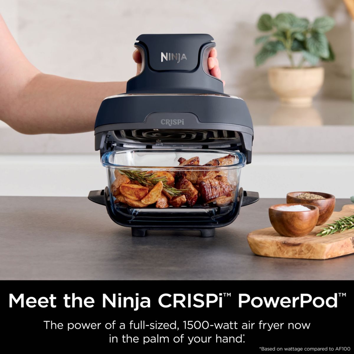 Crispi 4-in-1 Portable Glass Air Fryer Cooking System