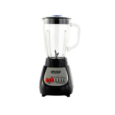 IMUSA 10 Speed Electric Blender with Glass Jar, Black