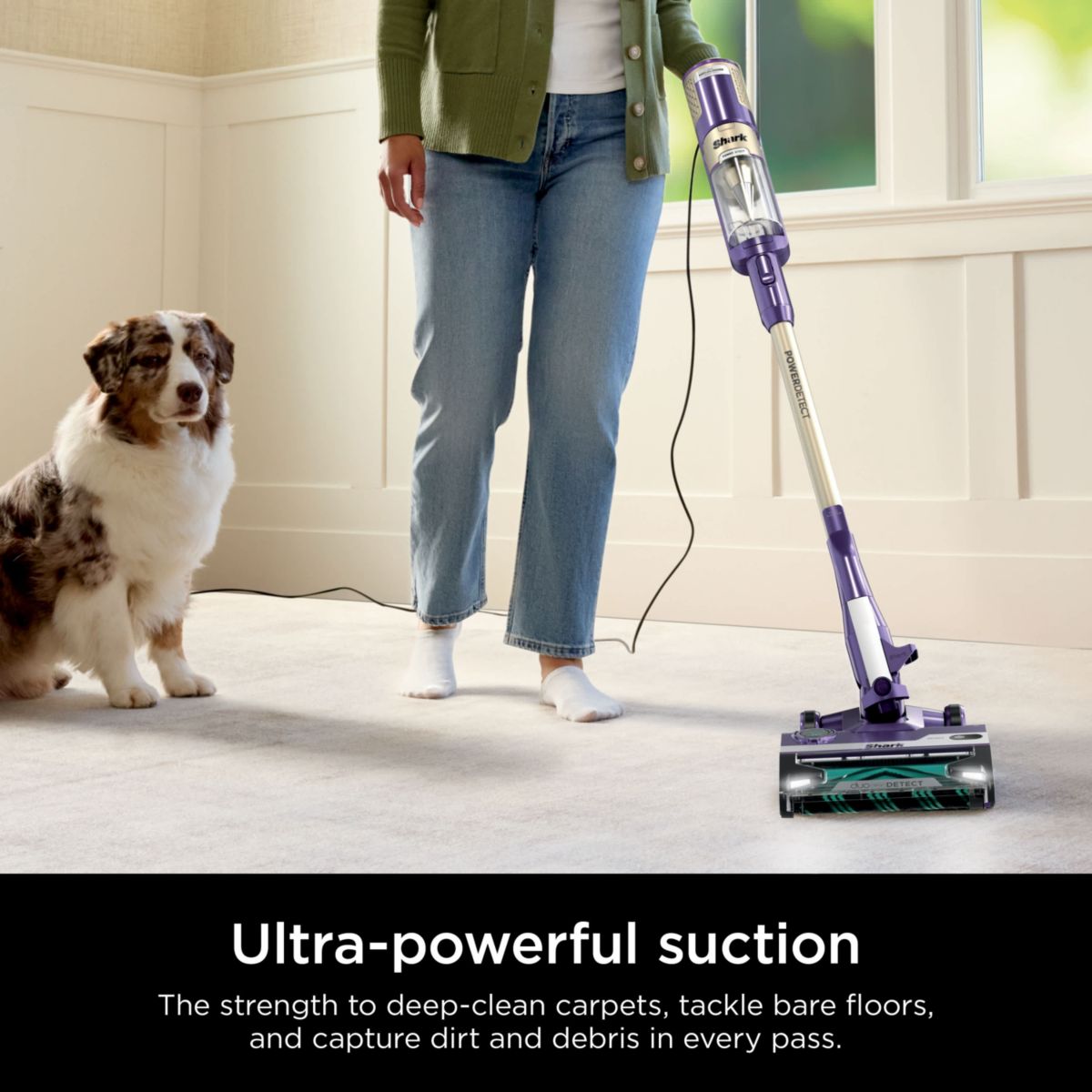 PowerDetect Ultra-Light Corded Stick Vacuum with Detect Technology, Self-Cleaning Brushroll, Odor Neutralizer Technology