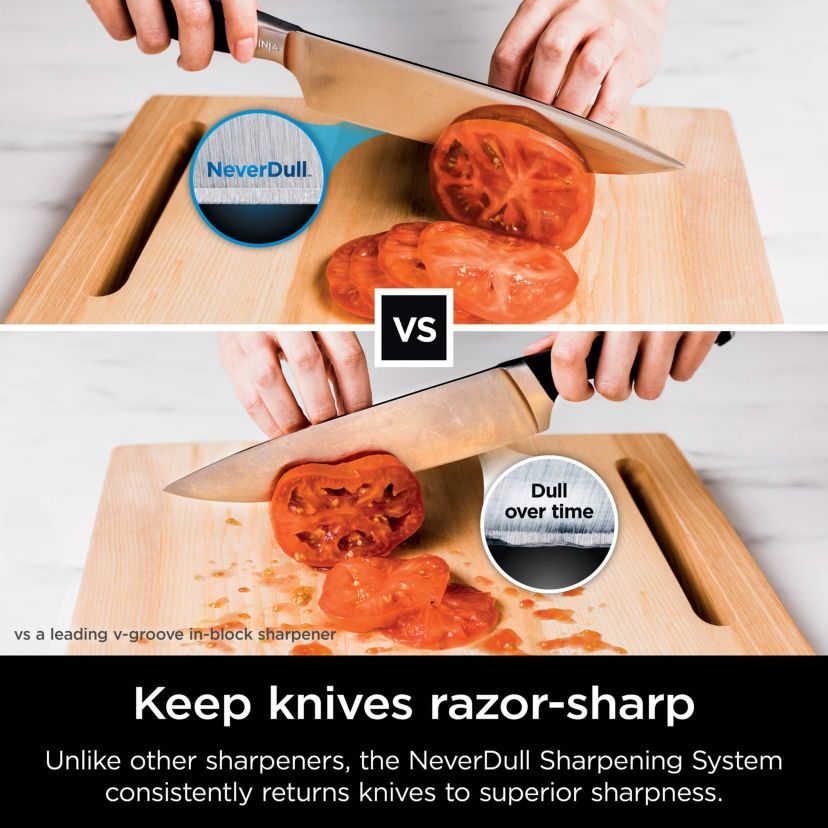 Foodi NeverDull System Knife Sharpener, Stainless Steel, Gray