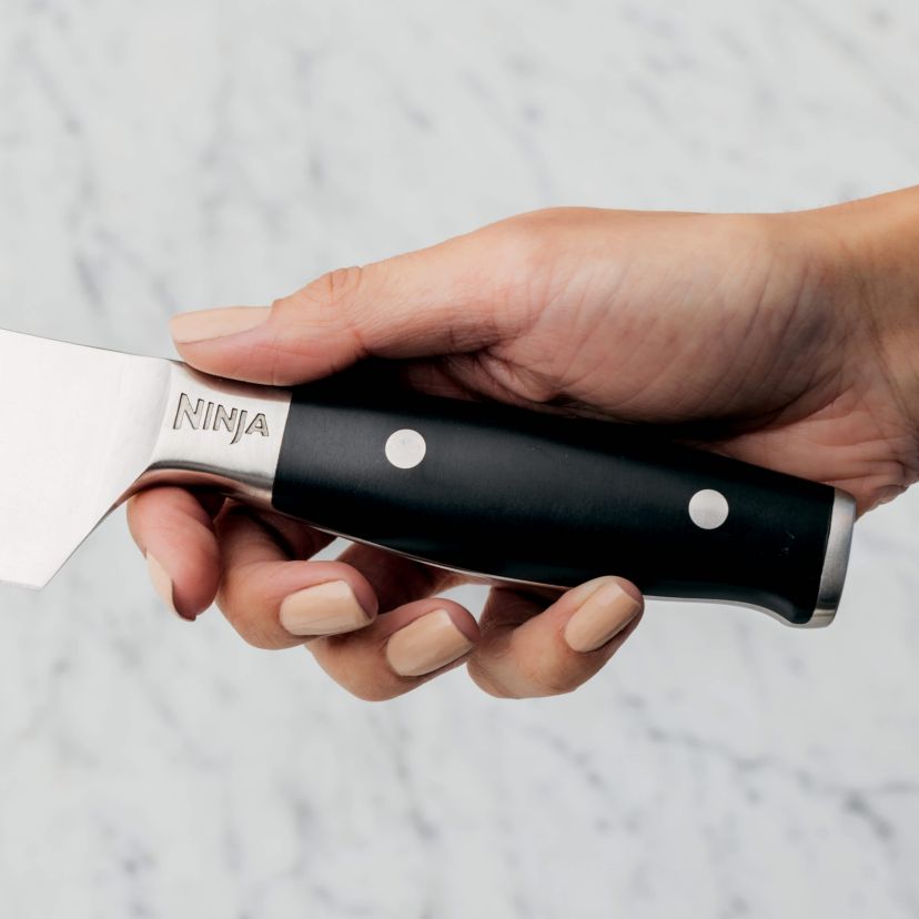 Foodi NeverDull System 3-Piece Chef Knife, Utility Knife & Paring Knife Set, Premium, German Stainless Steel, Black