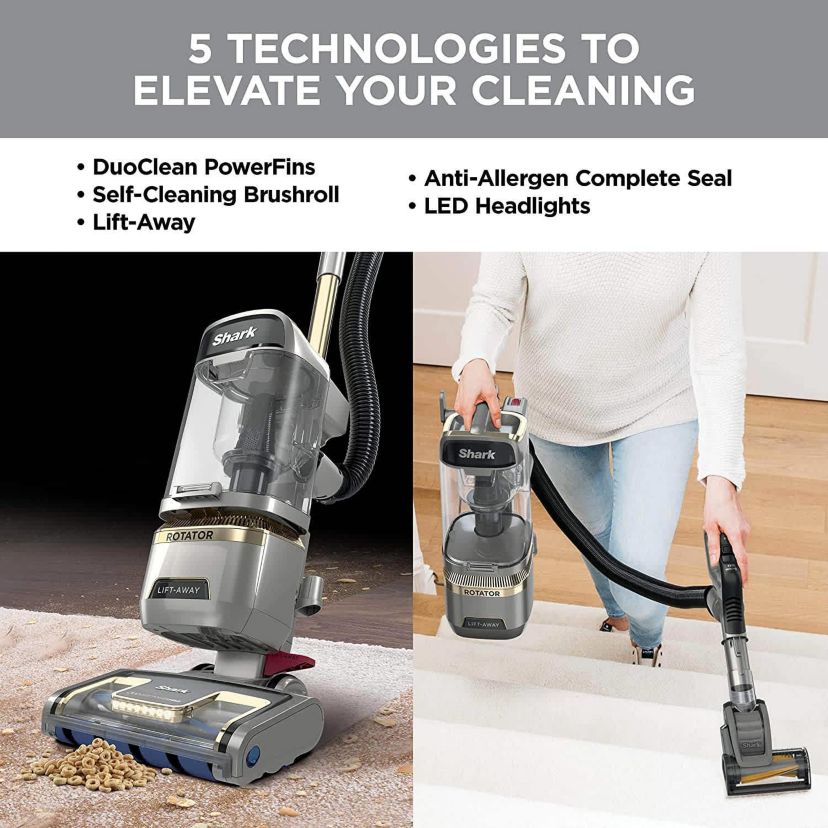 Rotator Lift-Away ADV DuoClean Engage Upright Vacuum with Self-Cleaning Brushroll