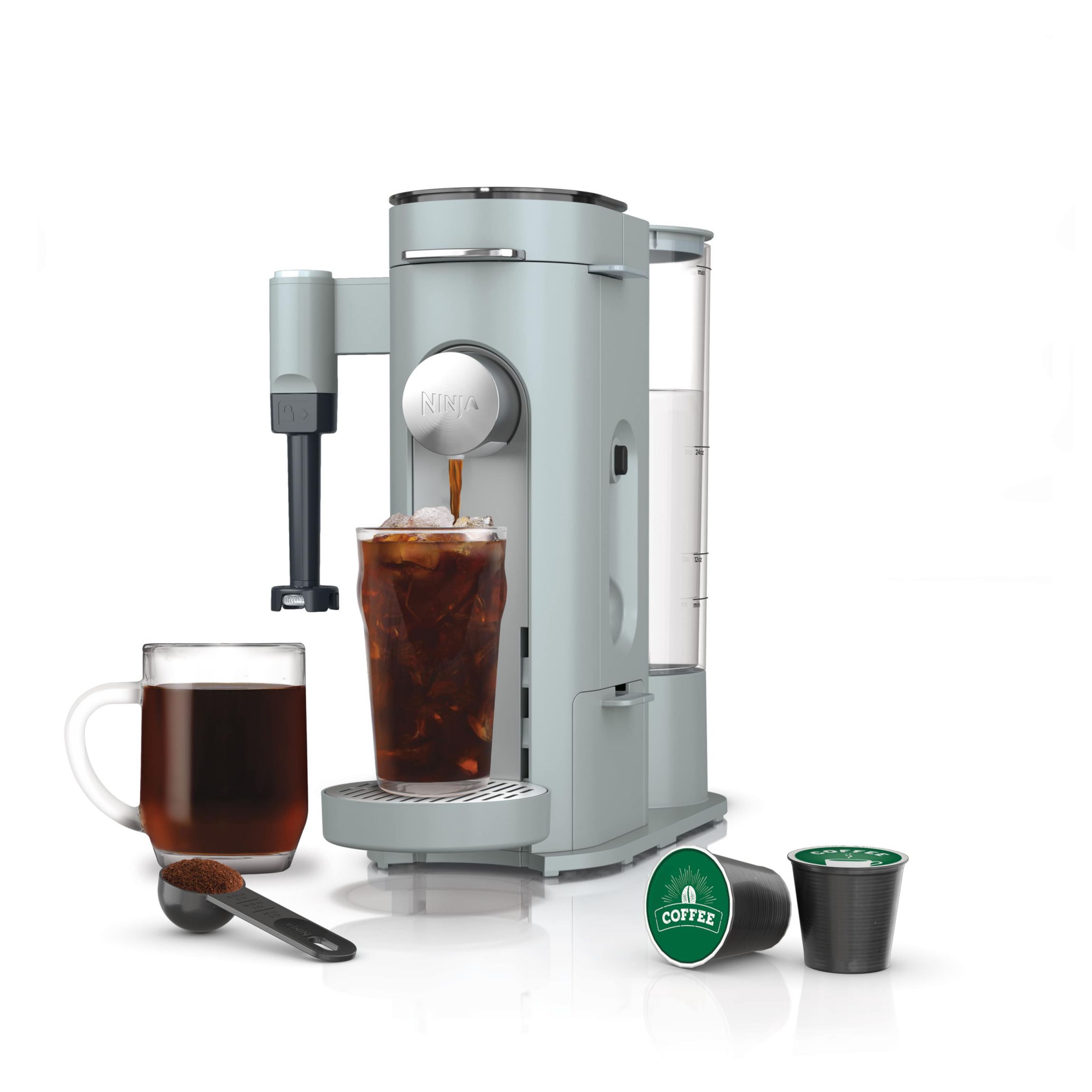 Single-Serve Pods & Grounds Specialty Coffee Maker, Glacier Blue