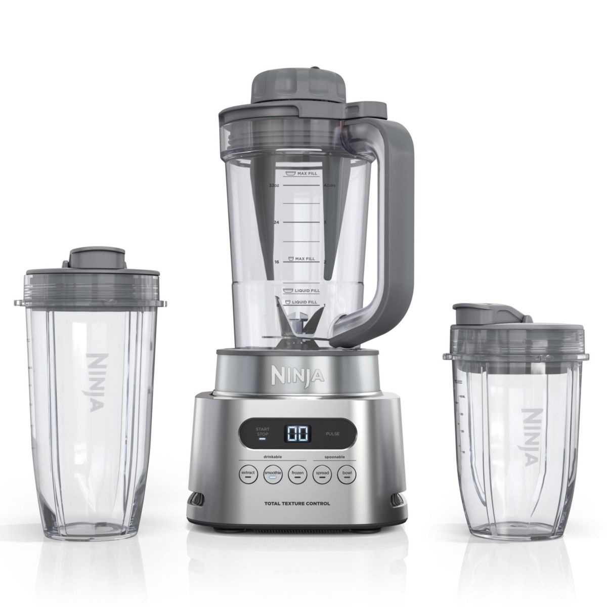 TWISTi, HIGH-SPEED Blender DUO, Built-in Twist Tamper, Hybrid-Edge Blades Assembly, 5 Present Auto-iQ Programs, Gray