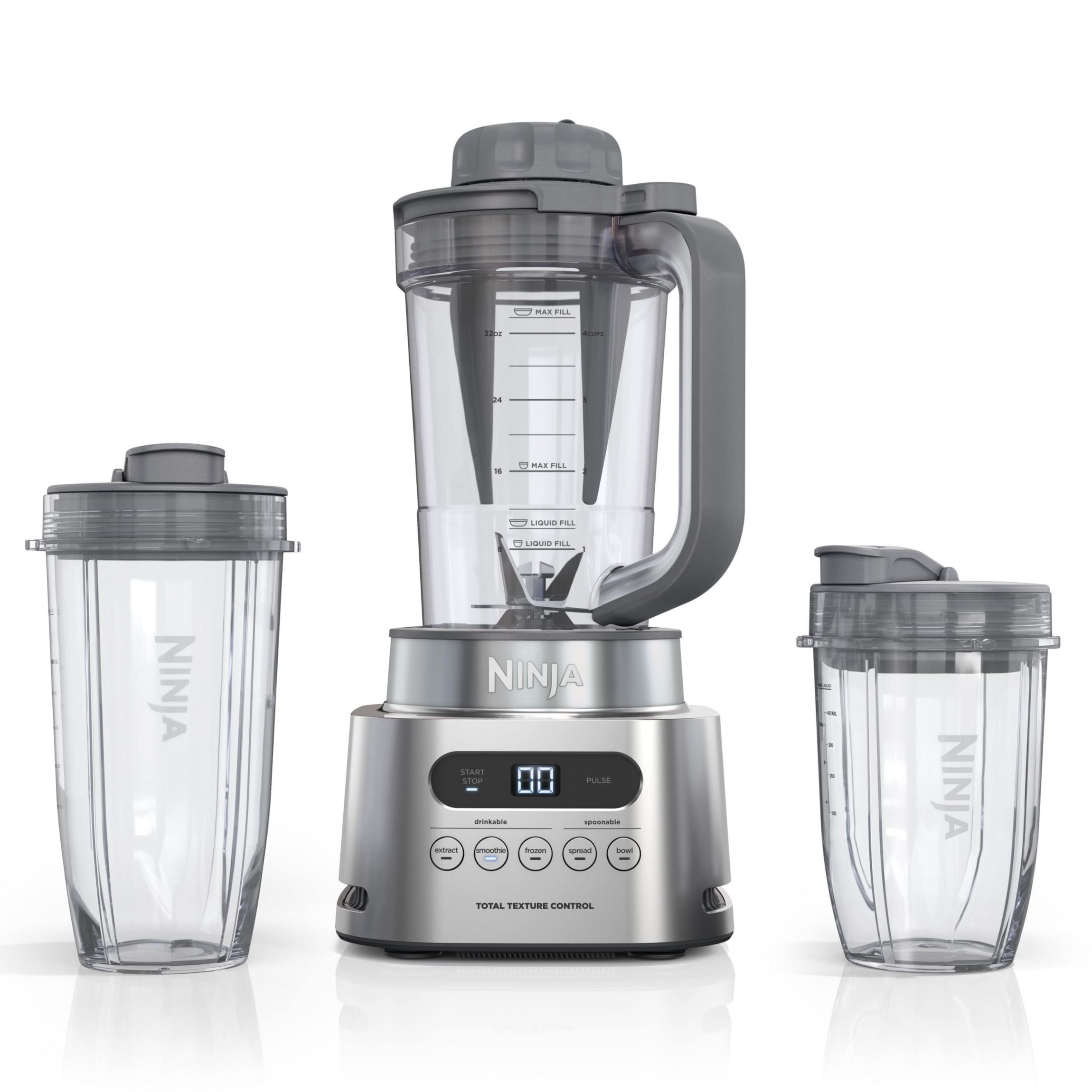 TWISTi, HIGH-SPEED Blender DUO, Built-in Twist Tamper, Hybrid-Edge Blades Assembly, 5 Present Auto-iQ Programs, Gray