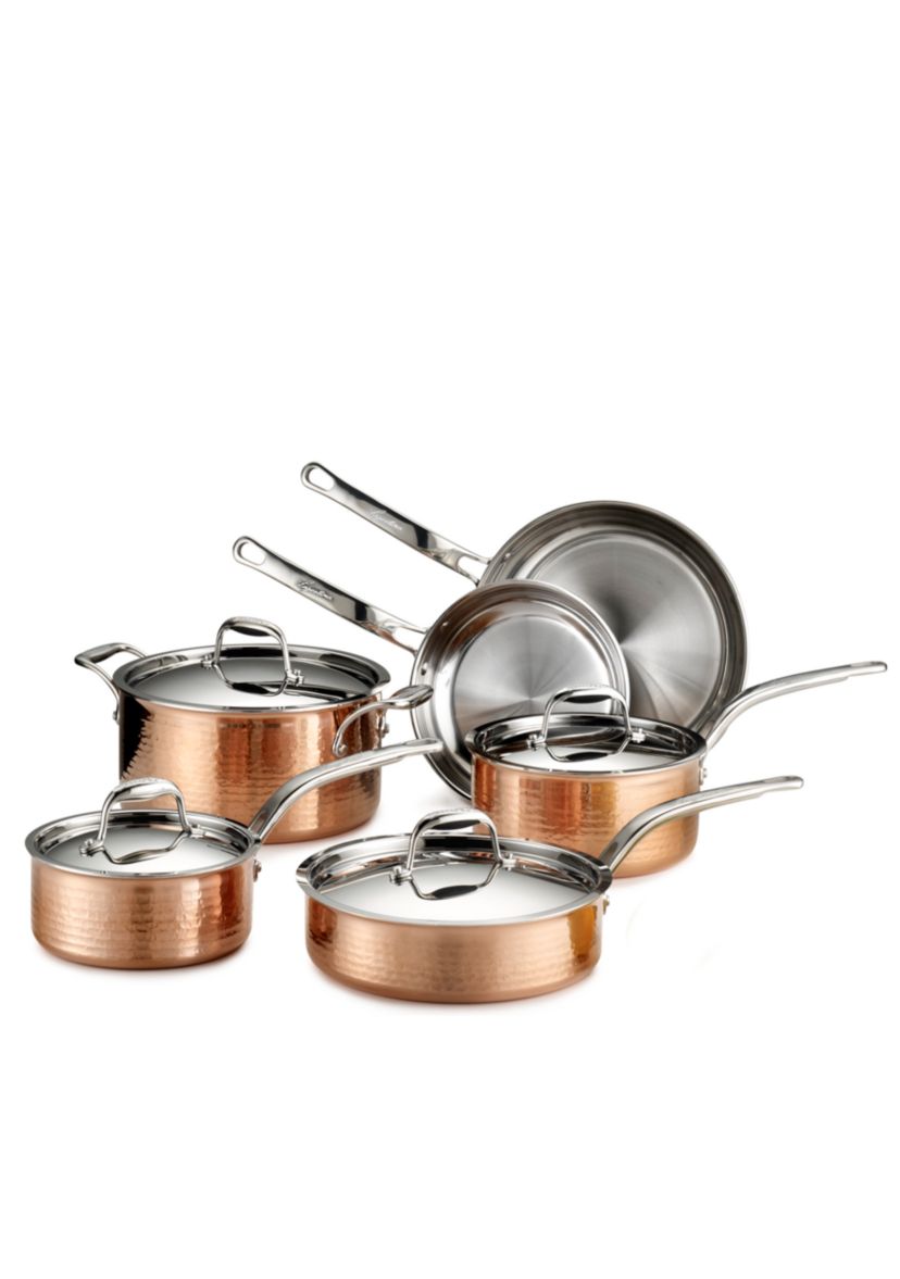 Martellata Copper 10-Piece Cookware Set