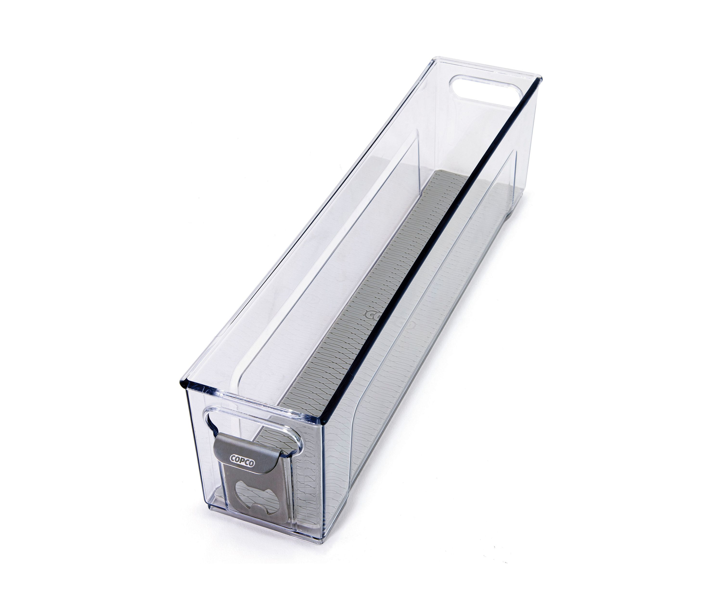 Glass Bottle Bin with Stainless Steel Bottle Opener