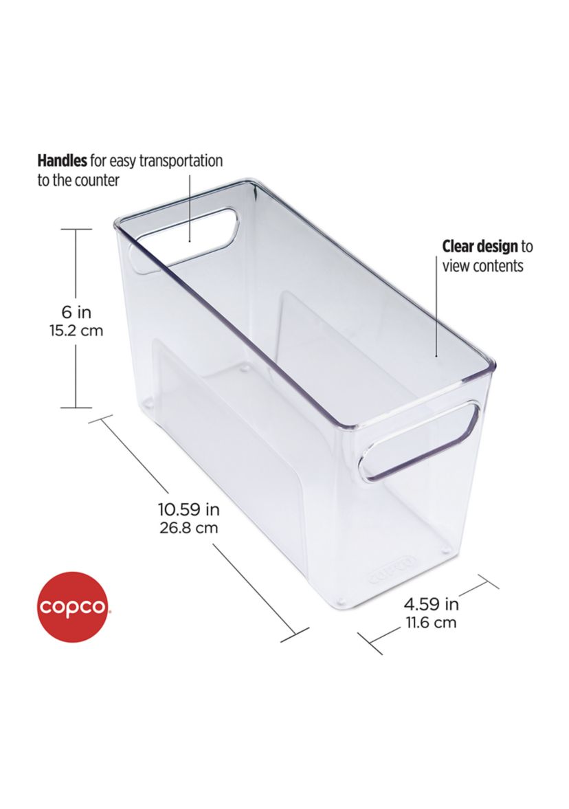 Narrow Fridge Bin - Clear