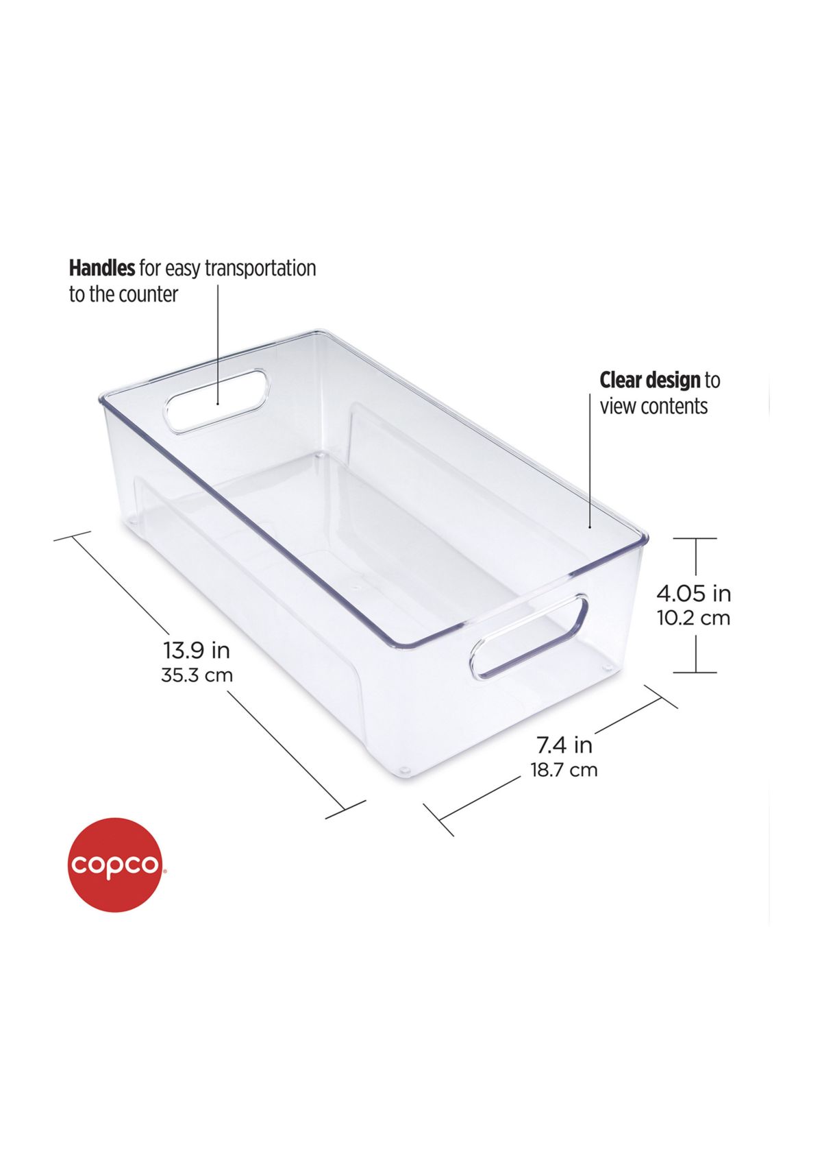 Fridge Storage Bin - Clear