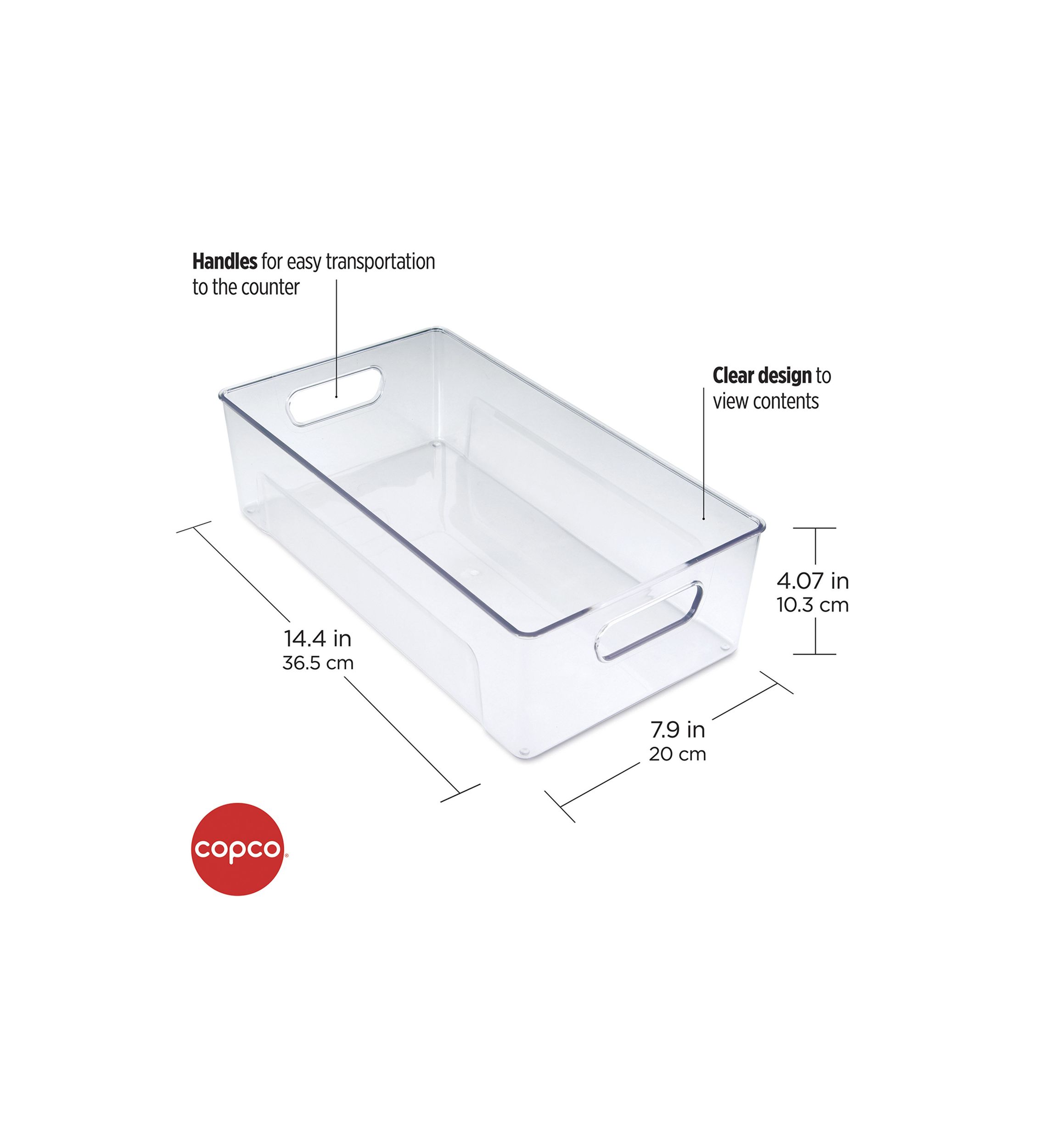 Fridge Storage Bin - Clear