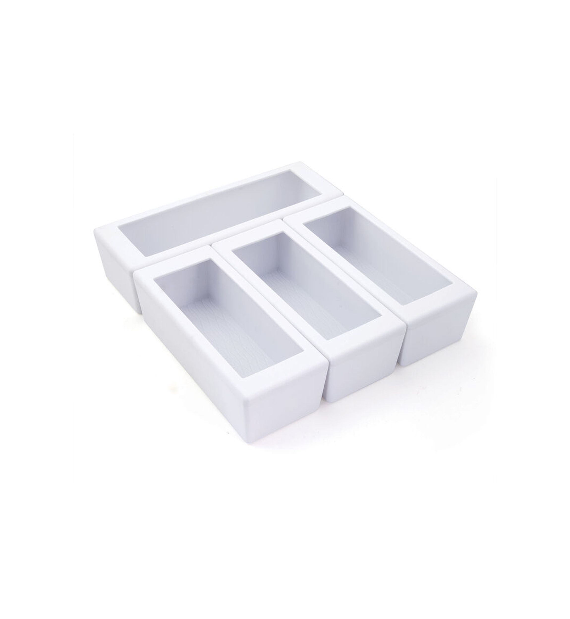 White Storage Bag Organizers - Set of 4