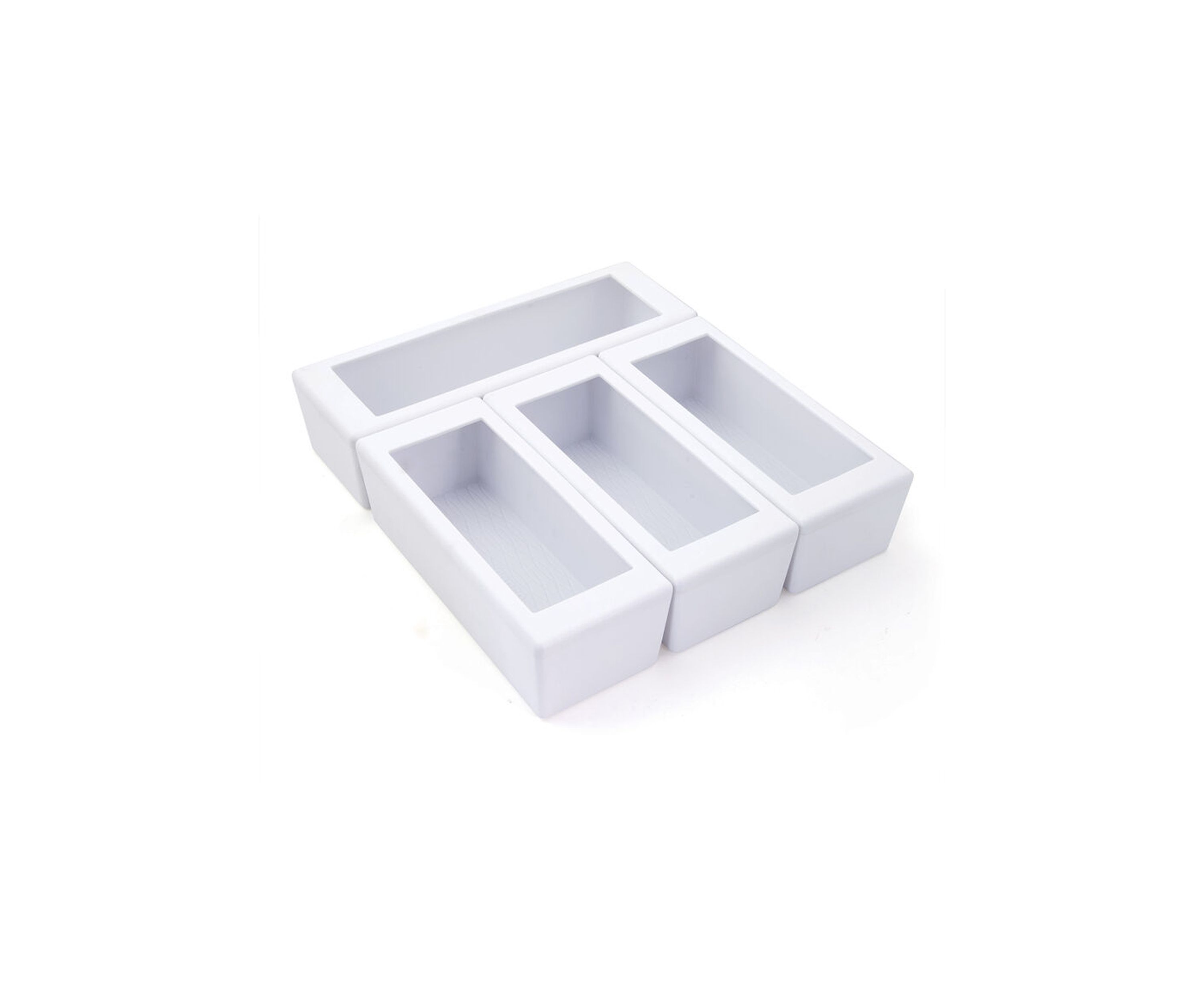 White Storage Bag Organizers - Set of 4