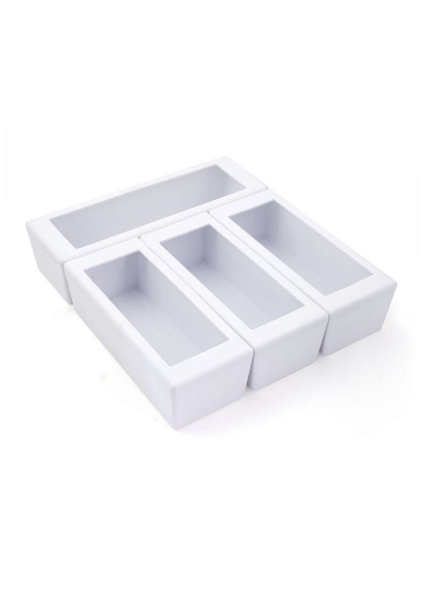 White Storage Bag Organizers - Set of 4