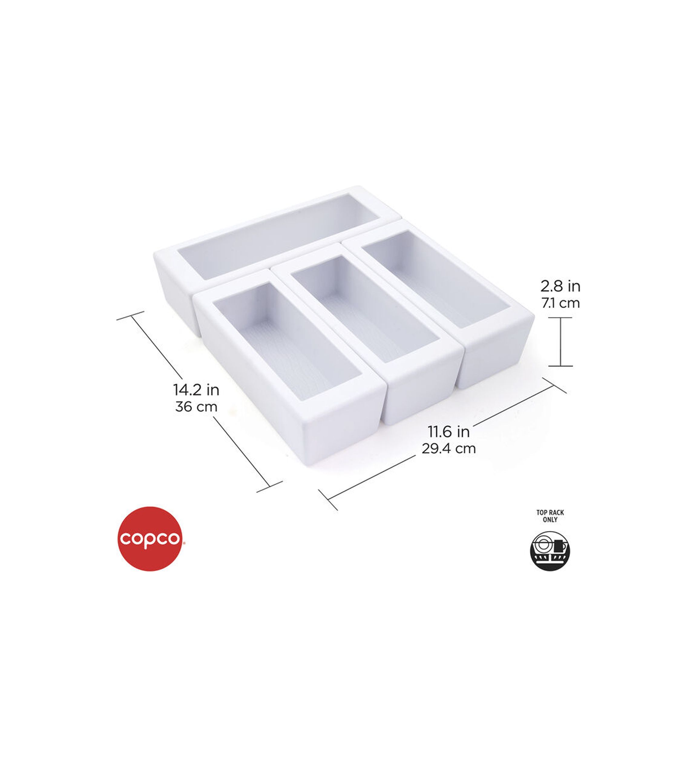 White Storage Bag Organizers - Set of 4