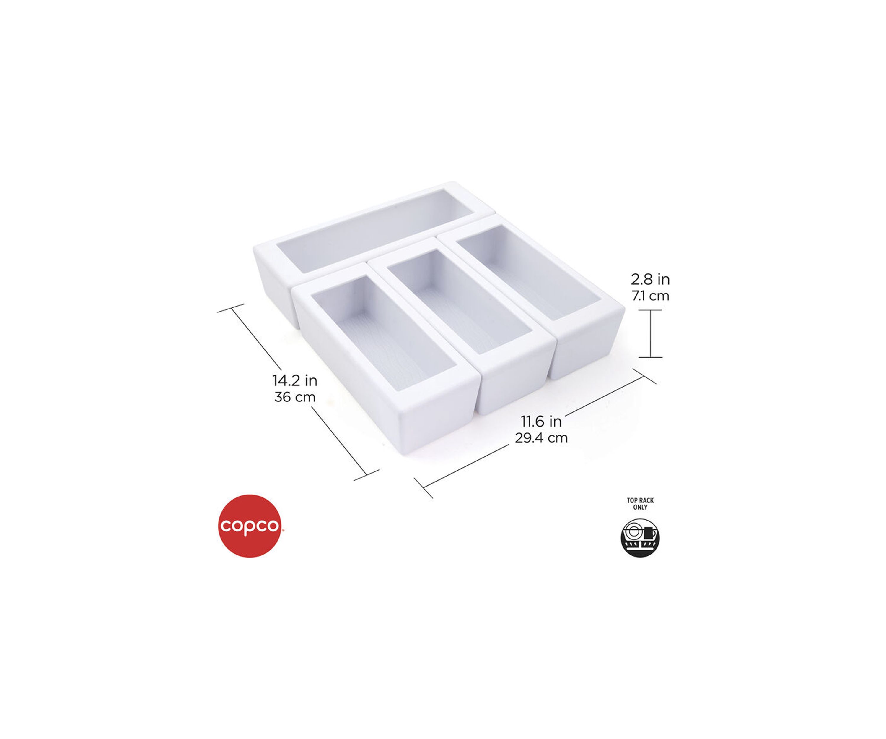 White Storage Bag Organizers - Set of 4