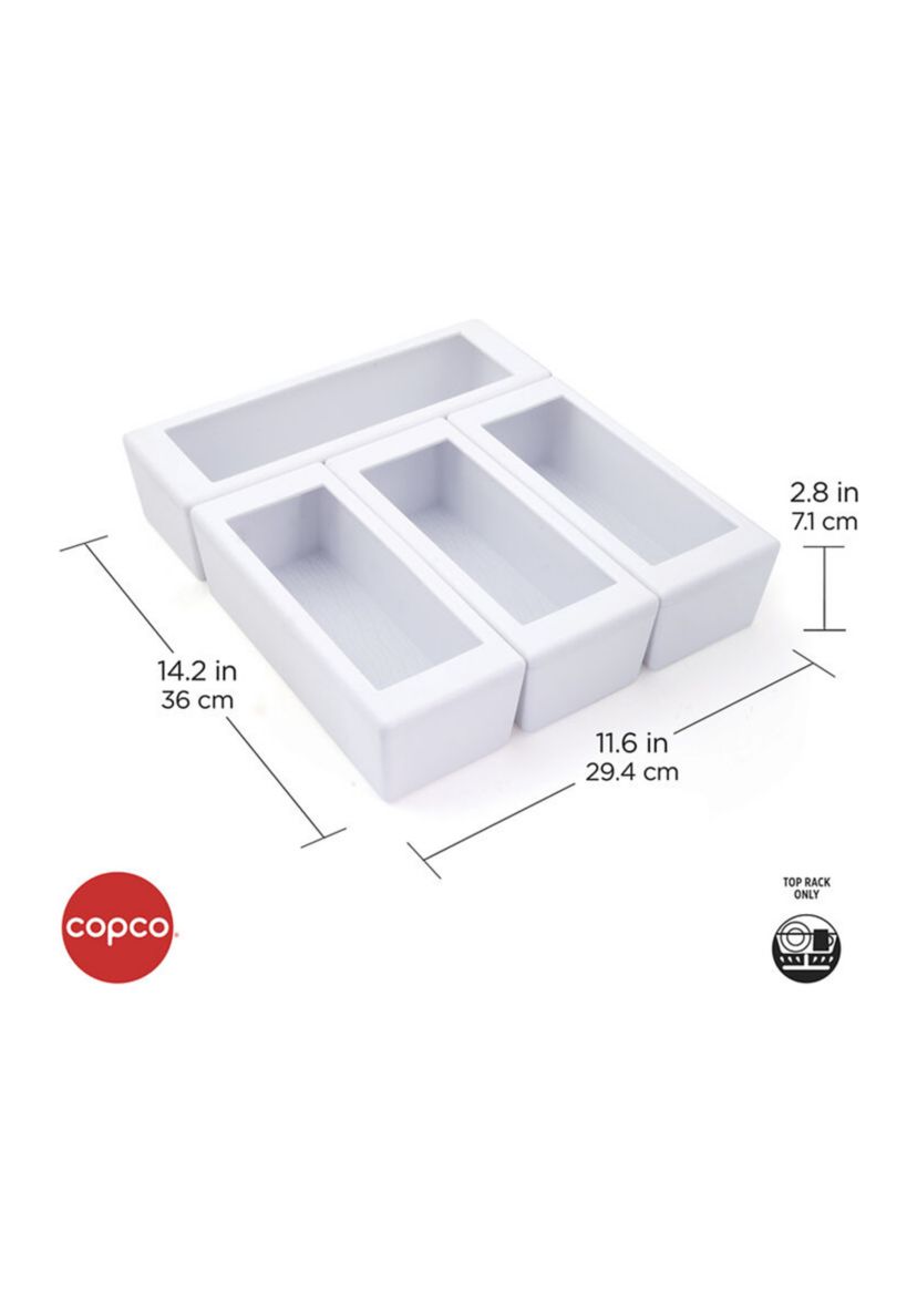 White Storage Bag Organizers - Set of 4