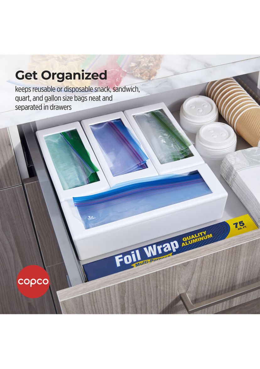 White Storage Bag Organizers - Set of 4