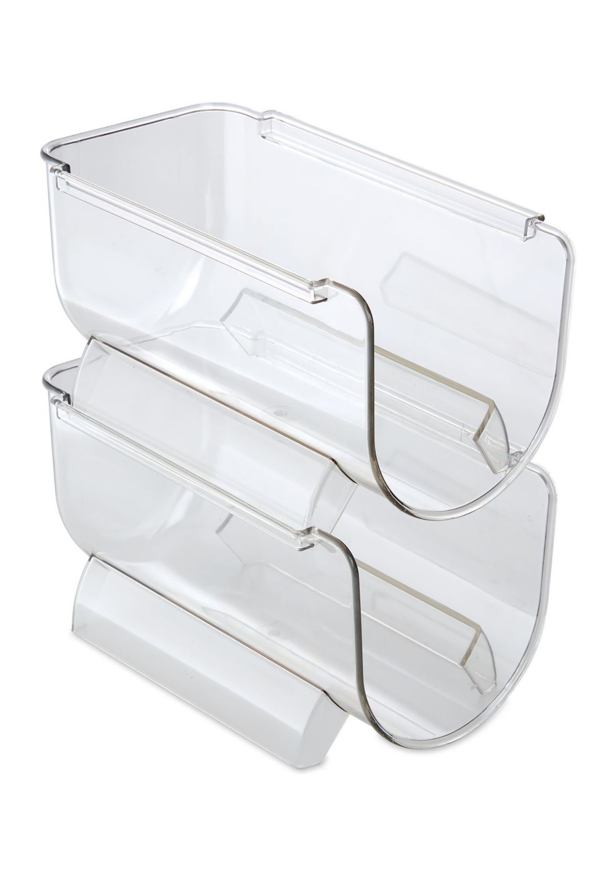 Set of 2 Clear Wine Bottle Organizers