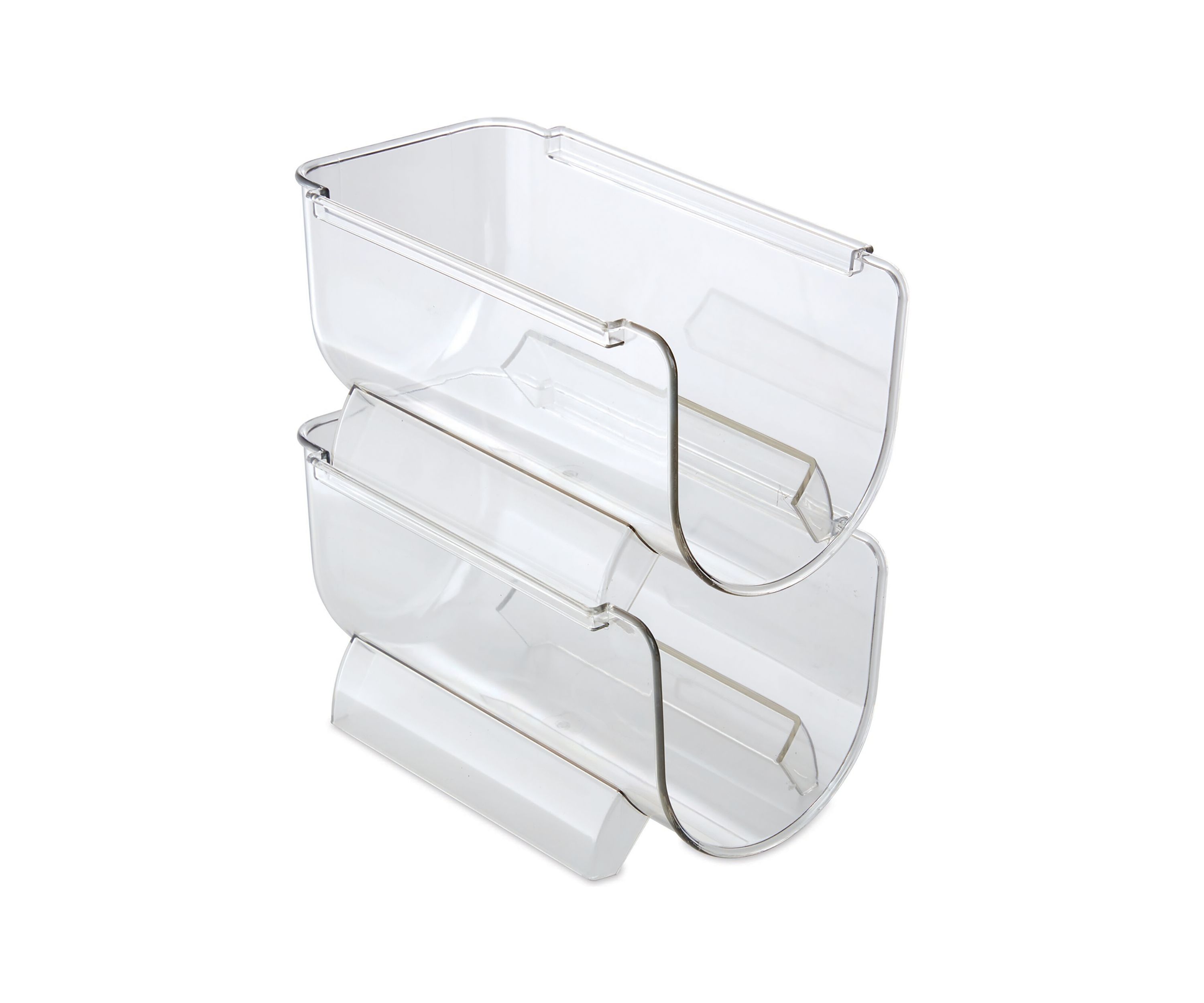 Set of 2 Clear Wine Bottle Organizers