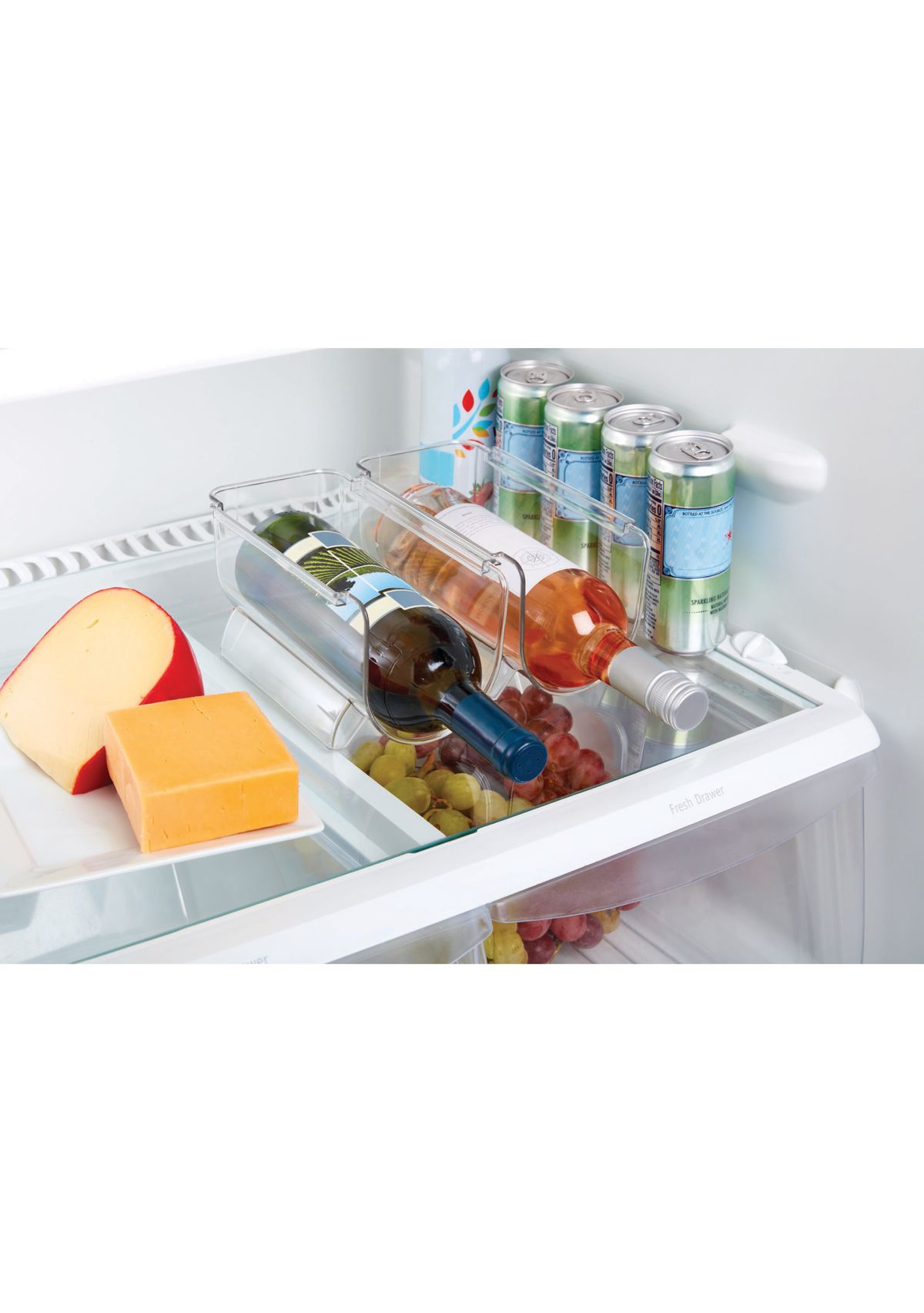 Set of 2 Clear Wine Bottle Organizers