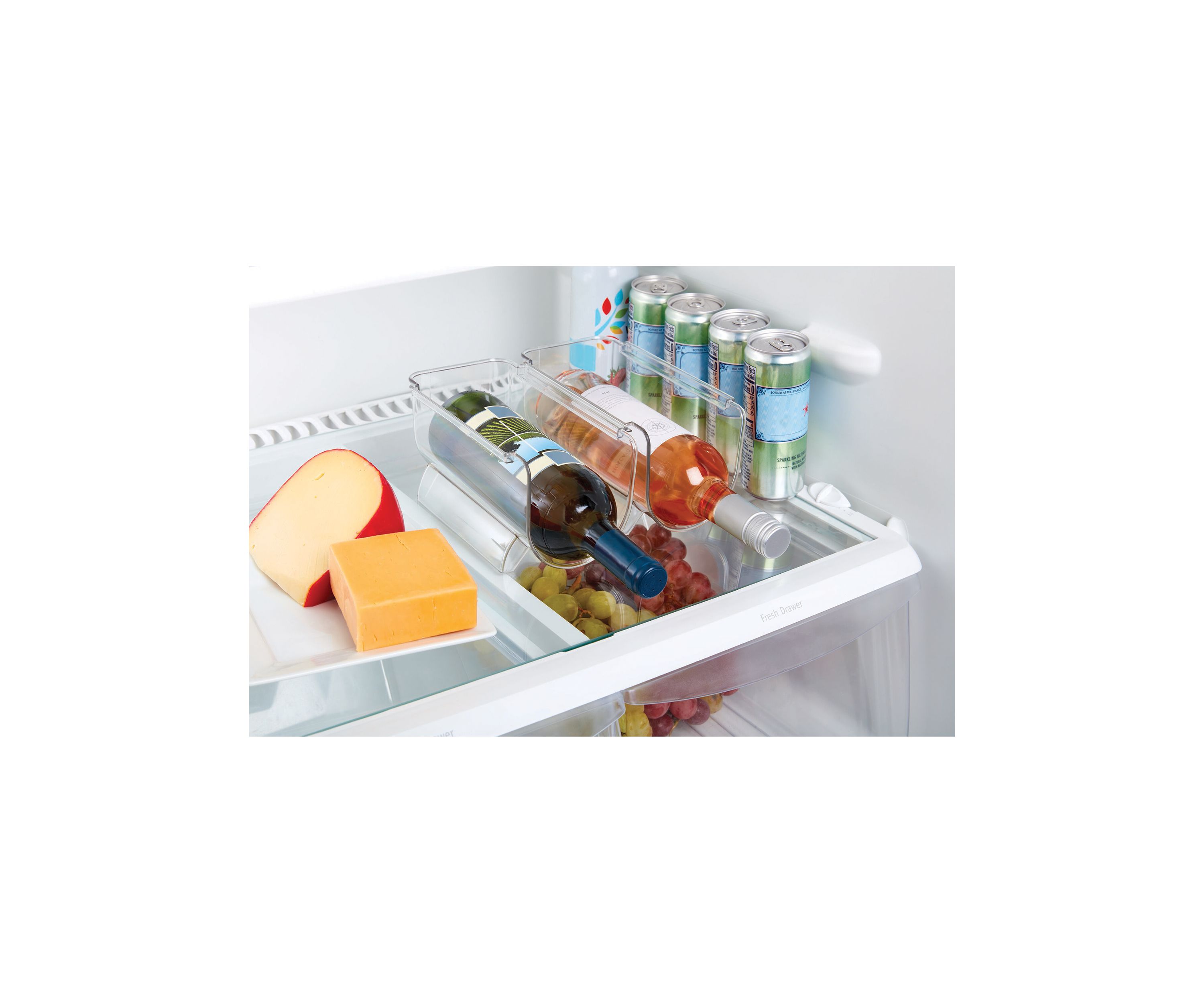 Set of 2 Clear Wine Bottle Organizers