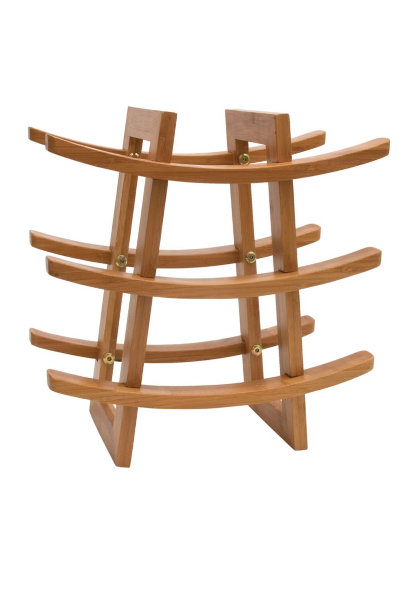 Bamboo 9-Bottle Wine Rack